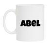 foto 1 Mok met de naam Abel als opdruk namen mokken persoonlijk