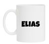 foto 1 mok met de naam Elias erop gedrukt jongensnaam