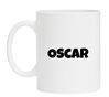 foto 1 mok met de naam Oscar jongensnaam een leuk cadeau naam met mok mokken naam