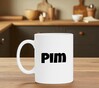 foto 3 mok met de naam Pim jongensnaam erop gedrukt