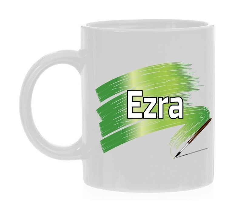 mok met naam de Ezra jongensnaam leuk cadeau voor Ezra