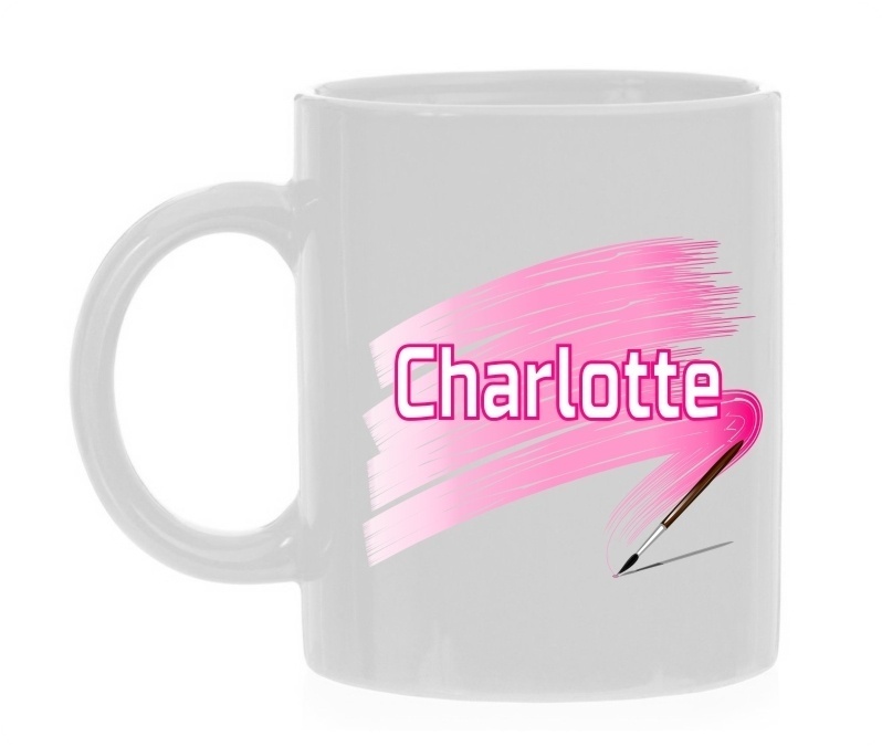 Naam Charlotte mok ontwerp je gepersonaliseerde beker namen mok