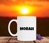 foto 4 Naam Norah mok ontwerp je gepersonaliseerde beker namen mok