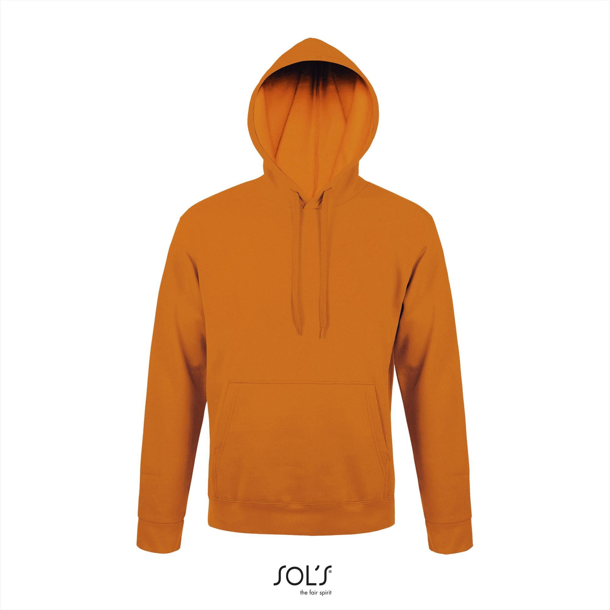 Oranje hooded sweater voor mannen unisex