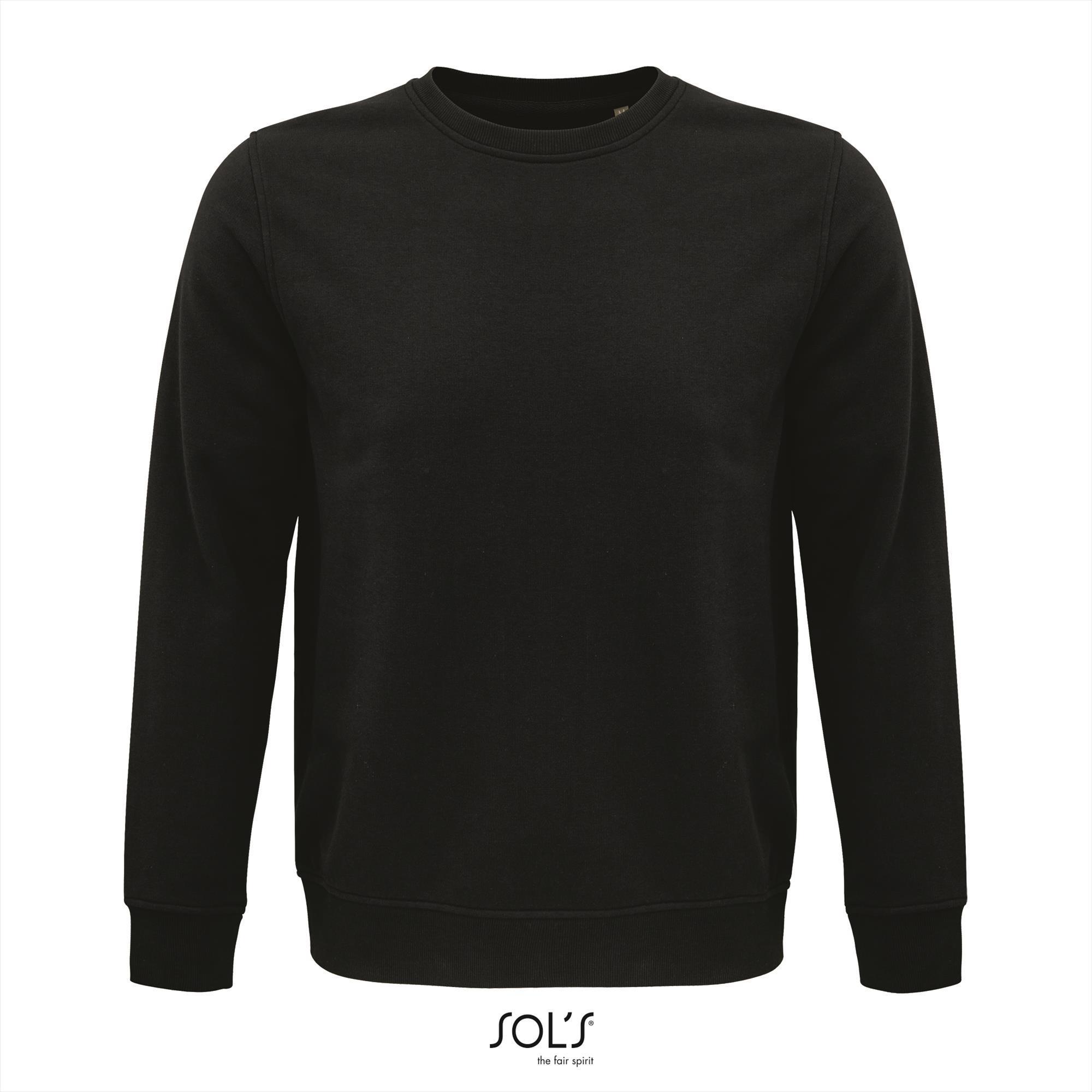 organisch sweatshirts unisex zwart