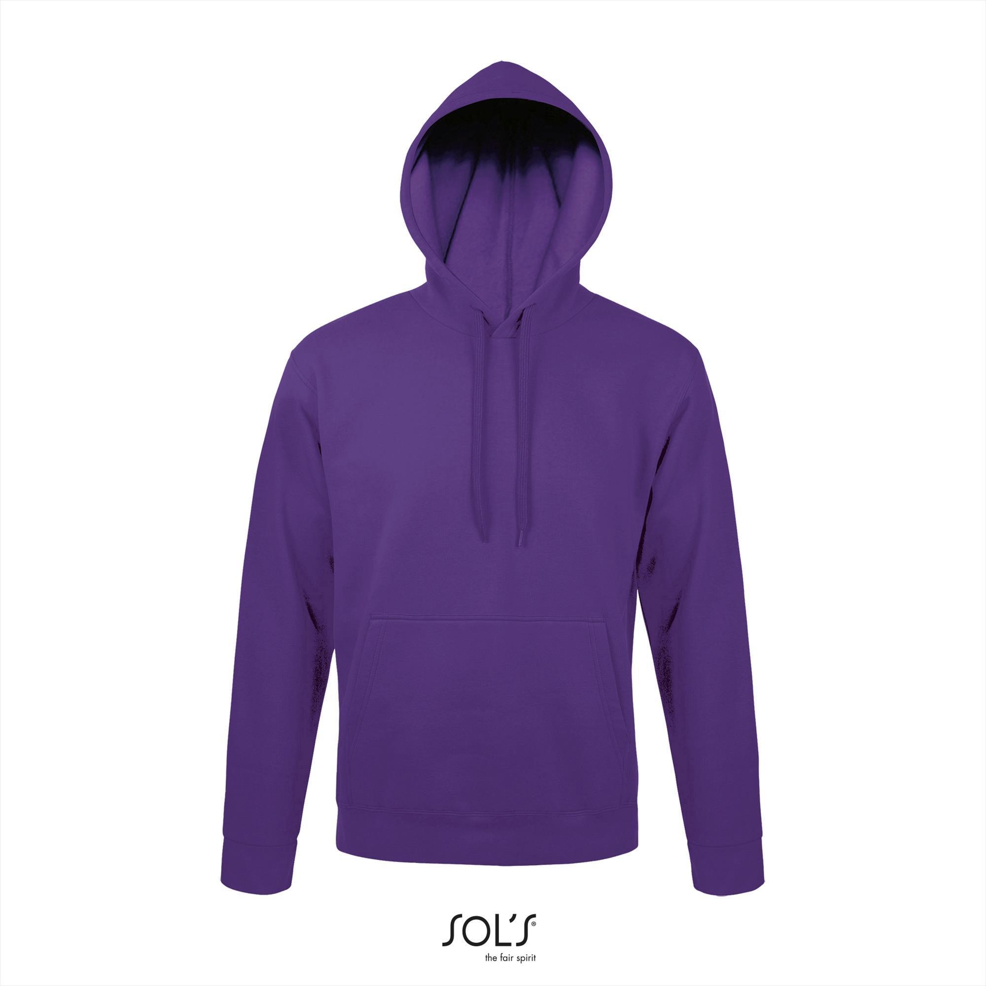 Paarse hooded sweater voor mannen unisex paars