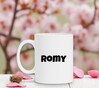 foto 2 Romy naam beker, persoonlijk cadeau gepersonaliseerde beker met naam mokken naam 