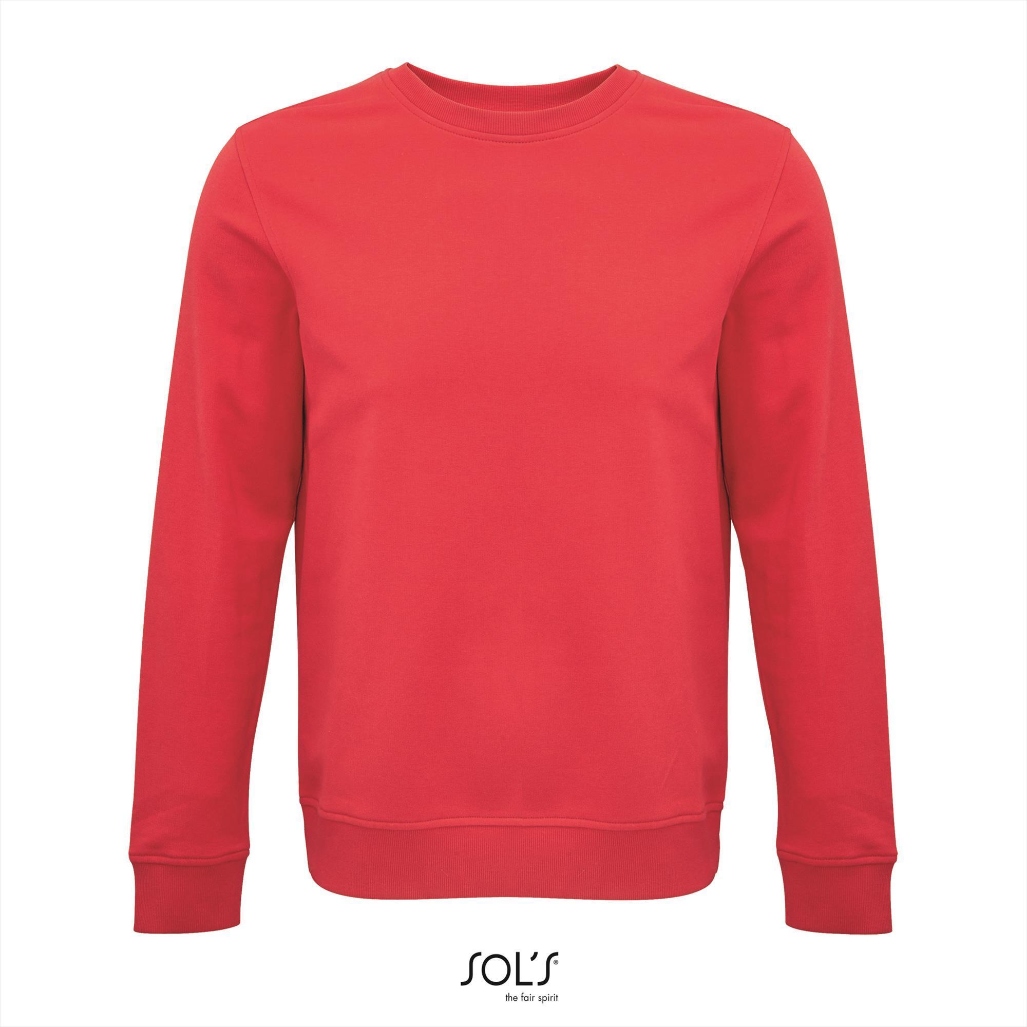 Rood organisch sweatshirts unisex