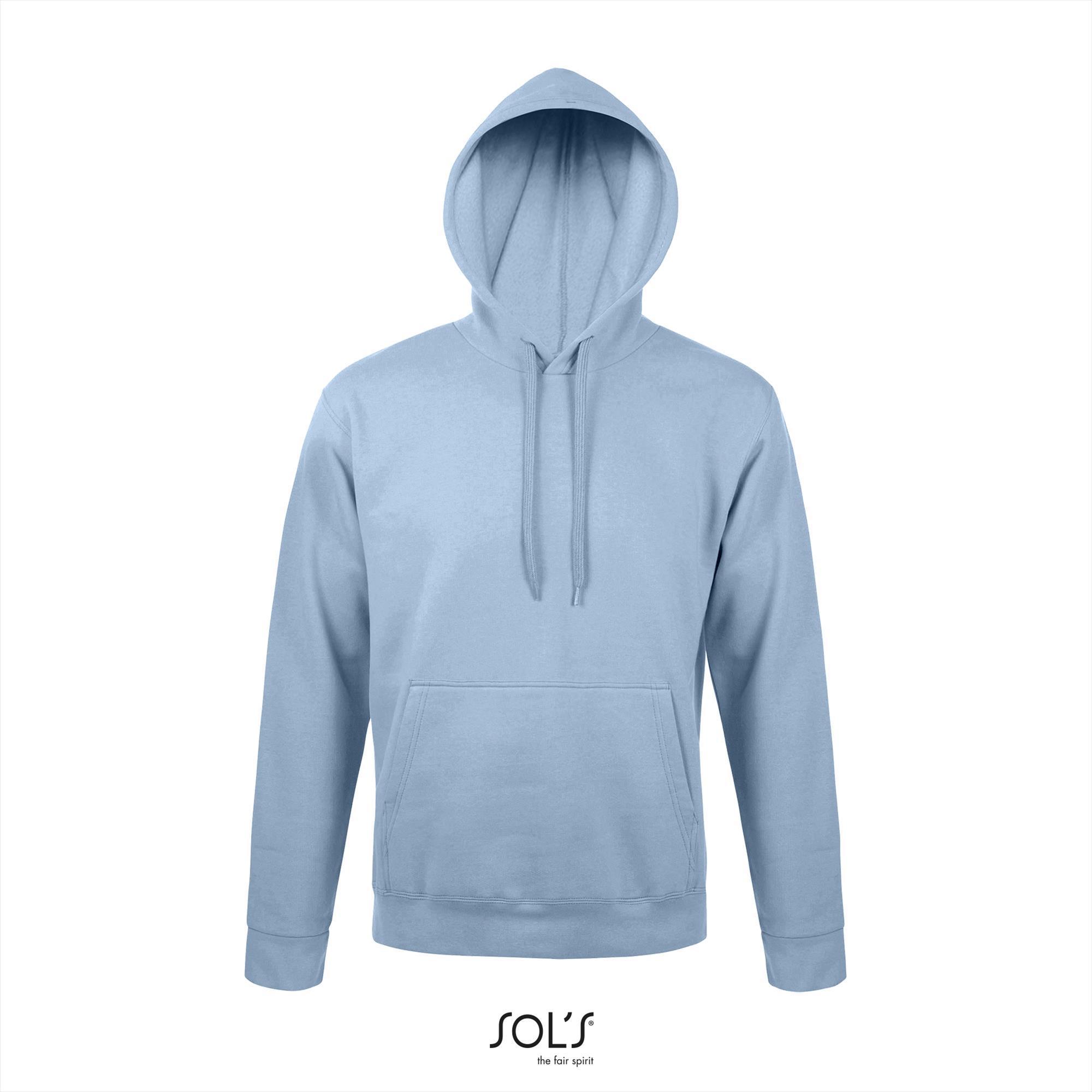 Sky blauw blue hooded sweater voor mannen unisex