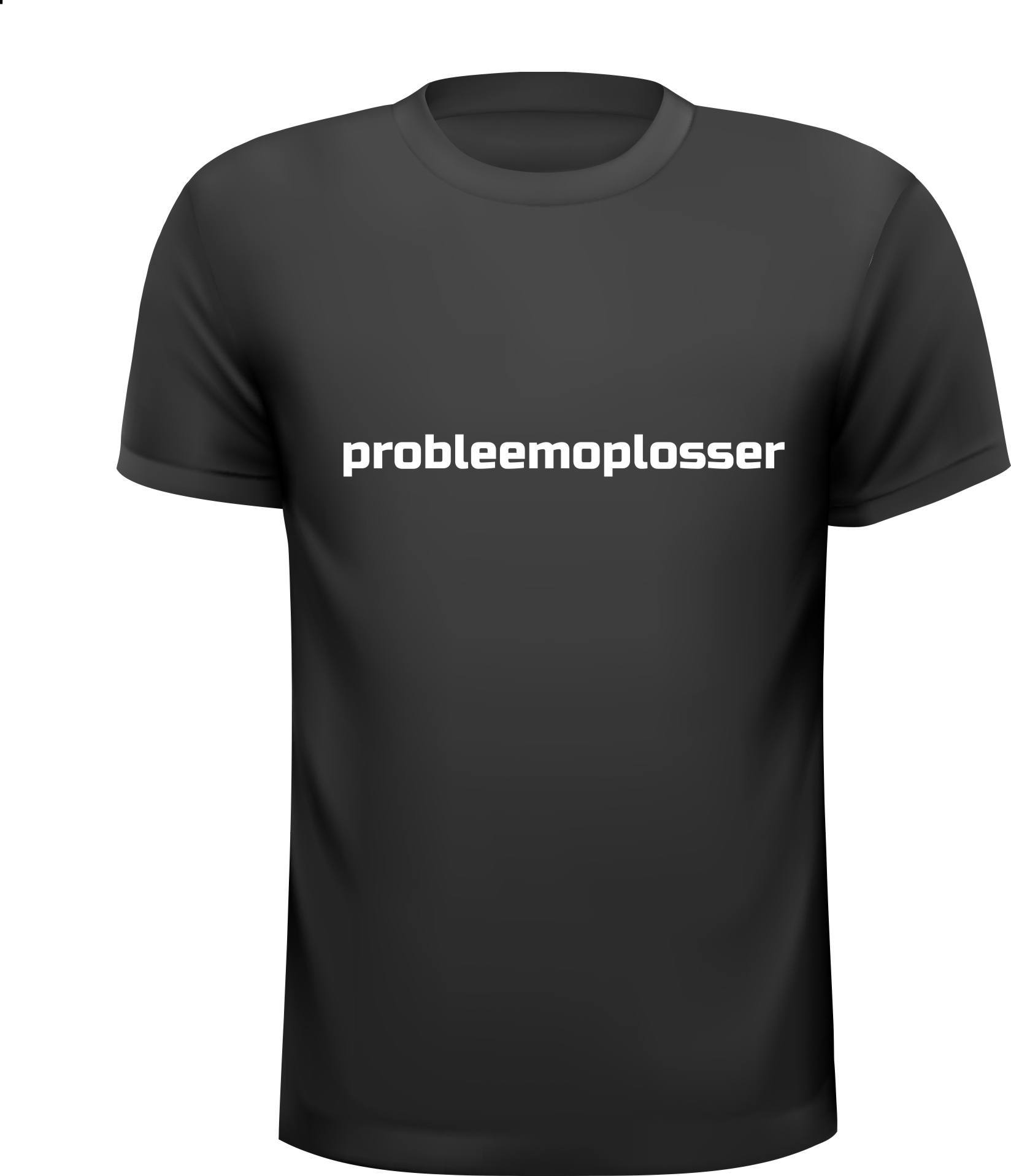 T-shirt met de tekst probleemoplosser. Leuke T-shirt met teksten grappig