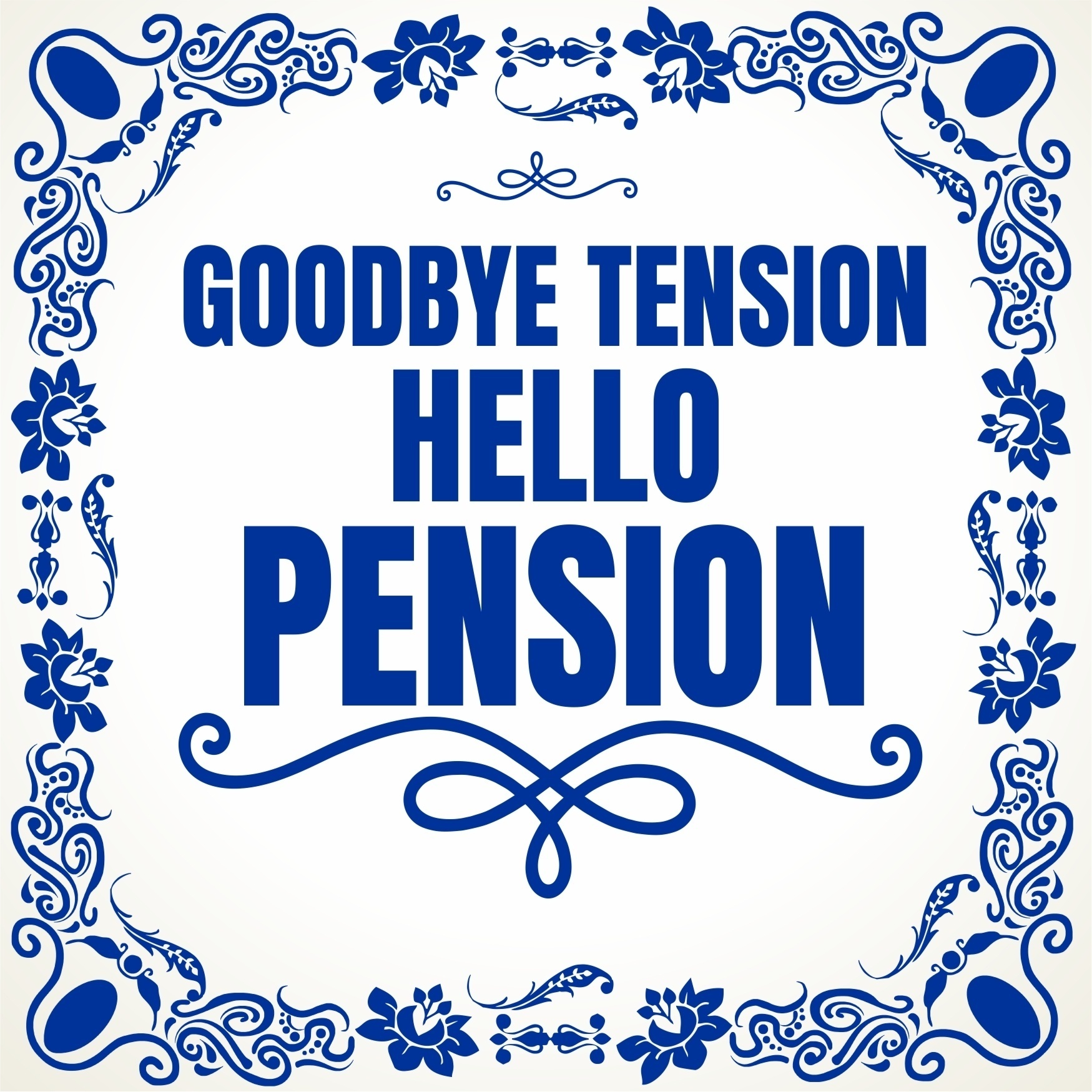 Tegeltje Goodbye tension Hello pension cadeau voor hem of haar die met pensioen gaat
