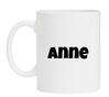 foto 1 Wite Mok met de naam Anne als opdruk mokken naam meisjesnaam mok bedrukken Verjaardag Feestje Relatiegeschenk