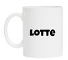 foto 1 Wite Mok met de naam Lotte als opdruk mokken naam meisjesnaam mok bedrukken Verjaardag Feestje Relatiegeschenk