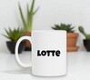 foto 2 Wite Mok met de naam Lotte als opdruk mokken naam meisjesnaam mok bedrukken Verjaardag Feestje Relatiegeschenk