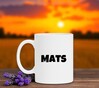 foto 3 Witte mok met de naam Mats erop gedrukt