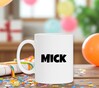 foto 2 Witte mok met de naam Mick jongensnaam