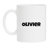 foto 1 Witte mok met jongensnaam Olivier als opdruk