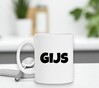 foto 2 Witte mok met naam Gijs kado jongensnaam