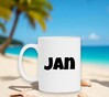foto 4 Witte mok met naam Jan als op druk jan een jongensnaam