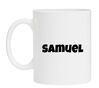 foto 1 Witte namen mok met de naam Samuel jongensnaam