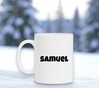 foto 3 Witte namen mok met de naam Samuel jongensnaam