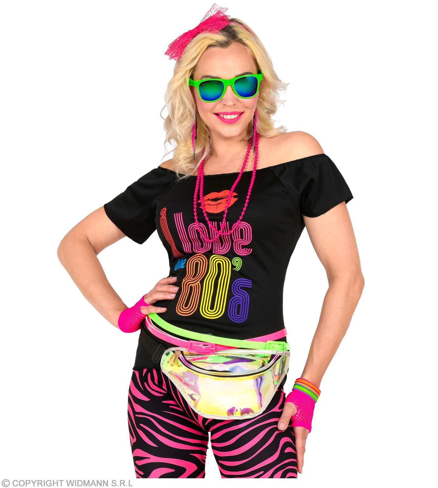 Nu al Versnipperd Laatste 80's fashion neon roze accessoires kit set