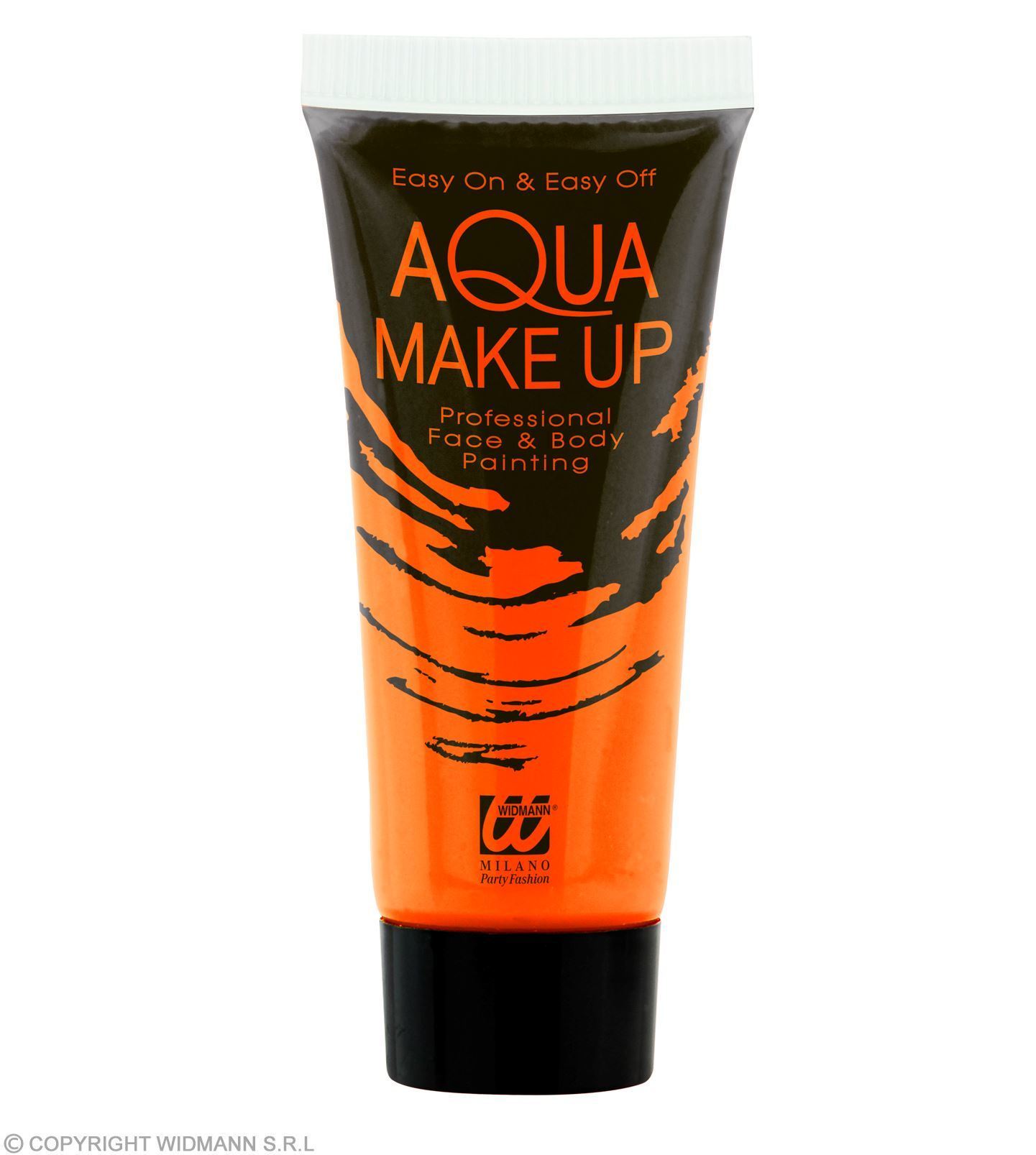 aqua make-up neon oranje aquaschmink glows in the dark