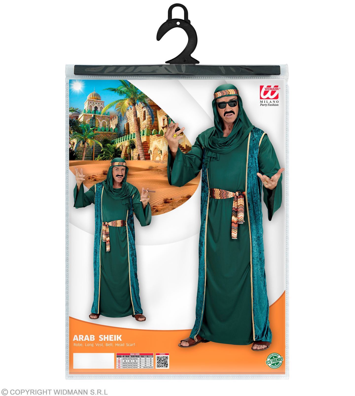 Arabische sjeik volwassen kostuum groen sjeik