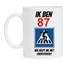 Beker met tekst en full colour print tekst 87 jaar grappig cadeau verjaardag