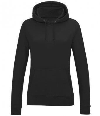 Black smoke Dames Hoodie Ladies College hooded sweatshirt zwart