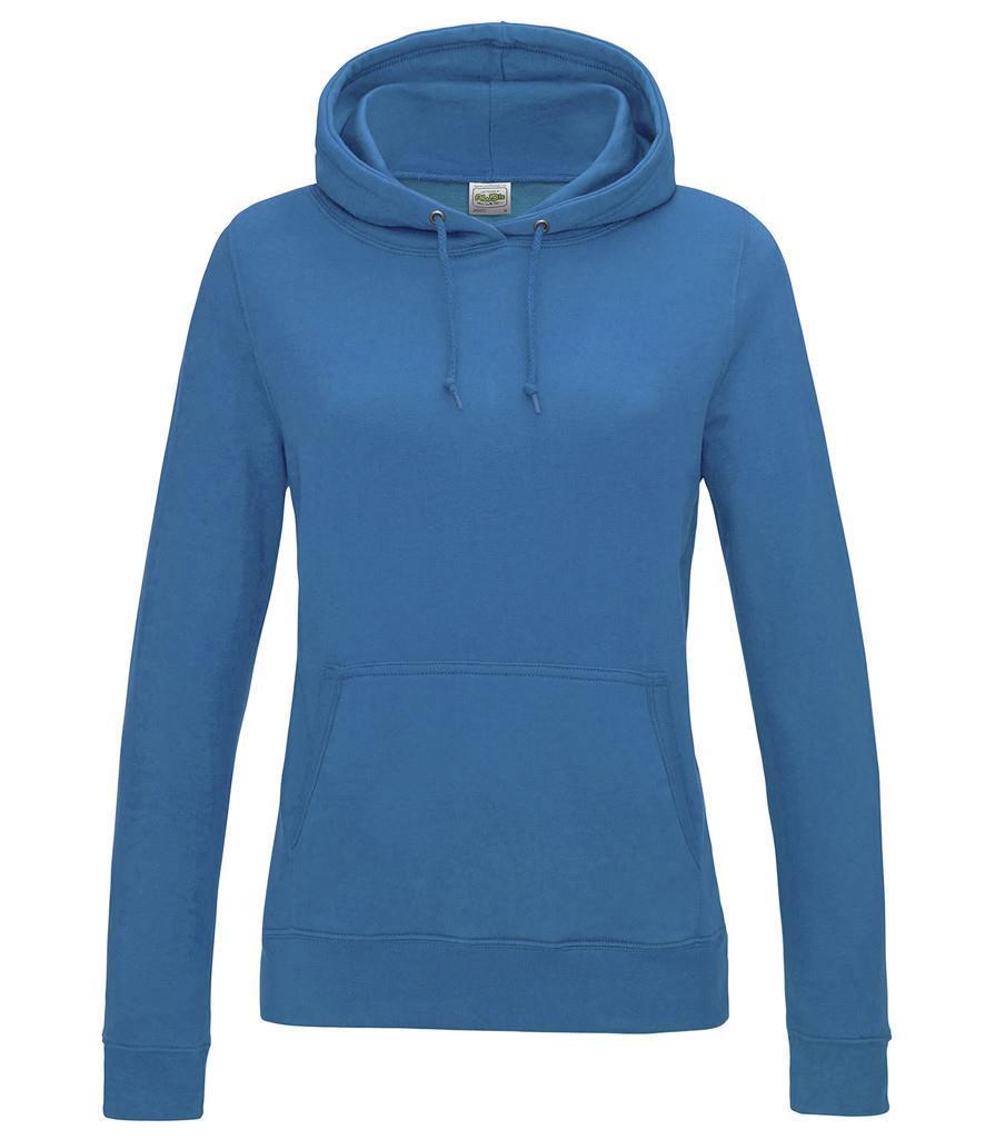 Blauwe Dames Hoodie Ladies College hooded sweatshirt