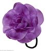 bloem voor in haar met elastiek, paars