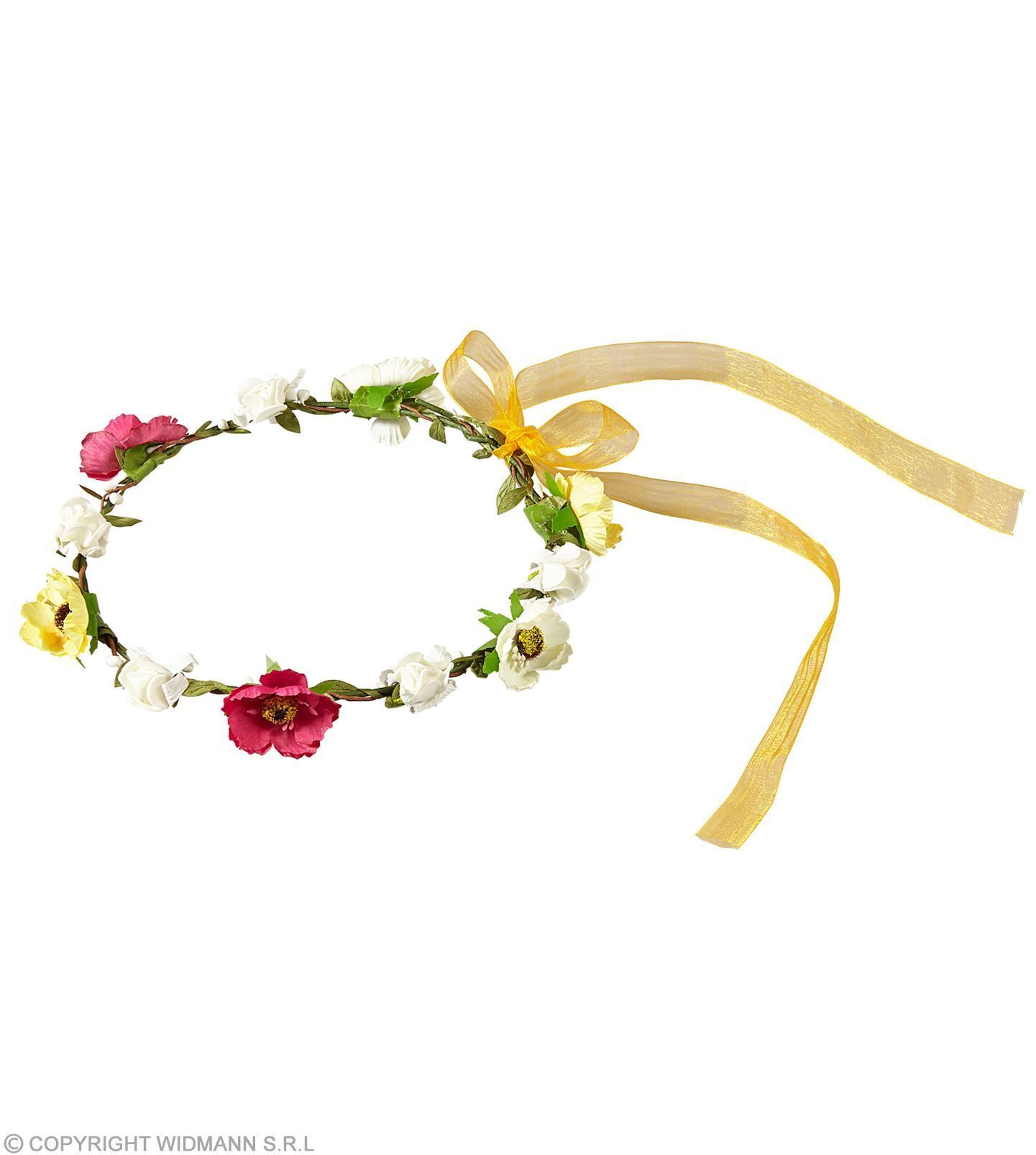 bloemendiadeem met lint flower power peace love happeness haarband bloemen diadeem