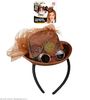 foto 4 Bruine mini hoge hoed steampunk