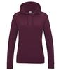Burgundy rode Dames Hoodie Ladies College hooded sweatshirt