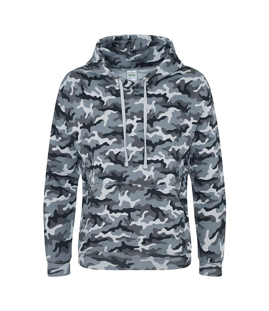 camouflage hooded sweater heren unisex grijs
