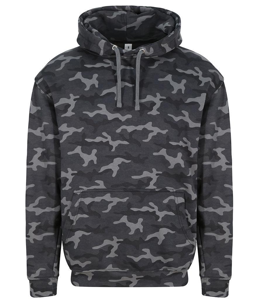 camouflage hooded sweater heren unisex zwart