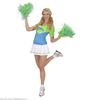 foto 2 Cheerleader groen met blauw compleet kostuum volwassen