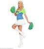 foto 4 Cheerleader groen met blauw compleet kostuum volwassen