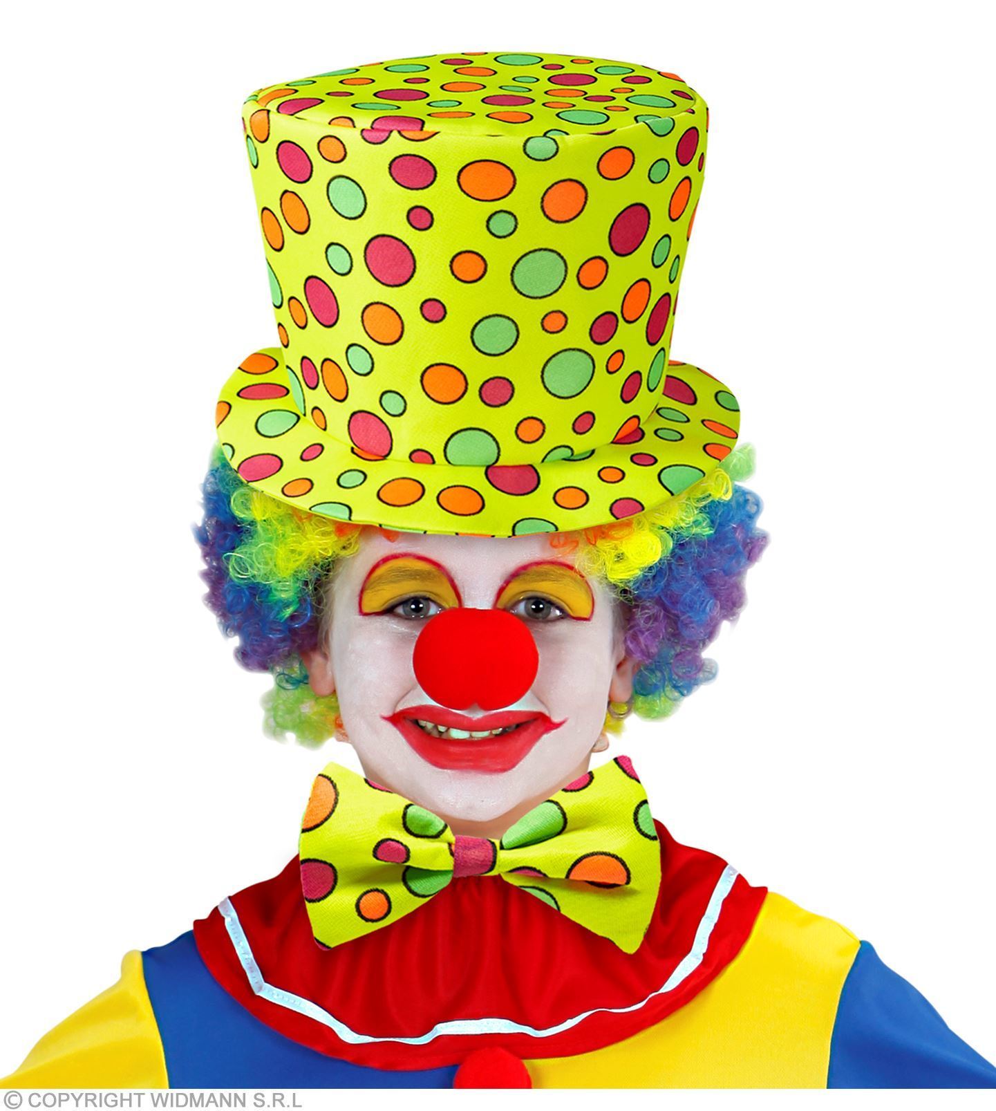 Clown hoed en strik clown, geel kinderen
