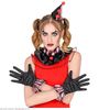 Clown set donker minihoed, kraag, handschoenen