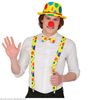 foto 2 clowns set bretel, vlinderstrik, neus