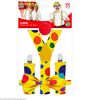 foto 5 clowns set bretel, vlinderstrik, neus