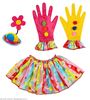 Clowns set minihoed, kraag, handschoenen