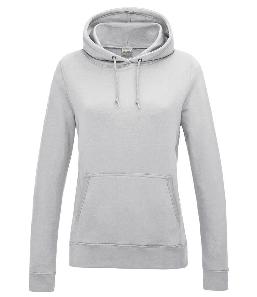 Dames Hoodie Ladies College hooded sweatshirt Artic white wit