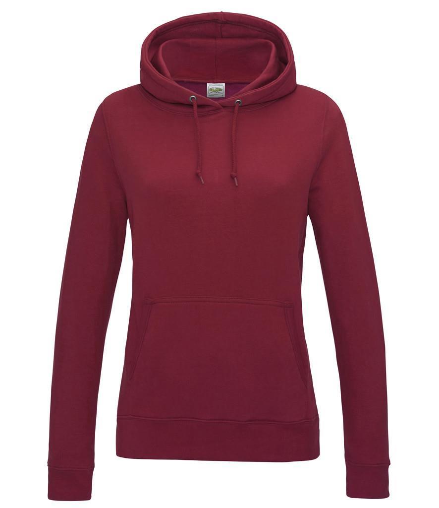 Diep rood Dames Hoodie Ladies College hooded sweatshirt