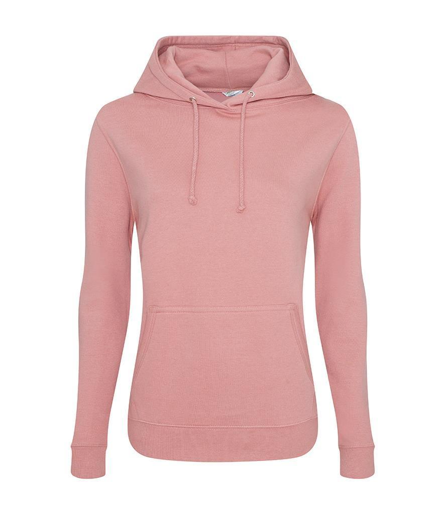Dusty pink roze Dames Hoodie Ladies College hooded sweatshirt