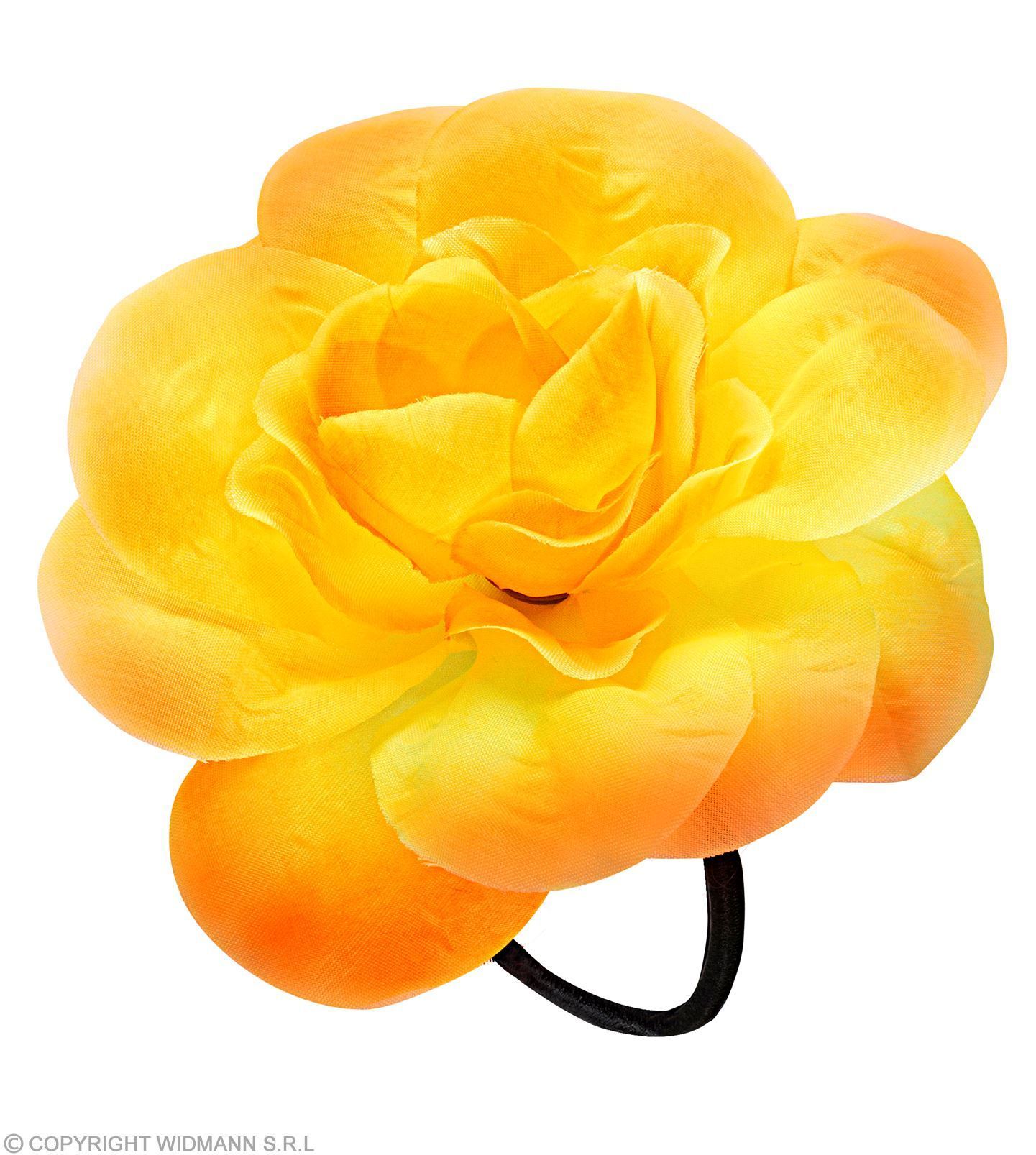 gele bloem voor in haar met elastiek oranje geel