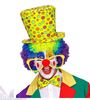 foto 2 Gele hoge hoed clown met clown strik geel volwassen