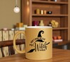 foto 3 Gouden glitter koffie mok don't make me flip my witch switch